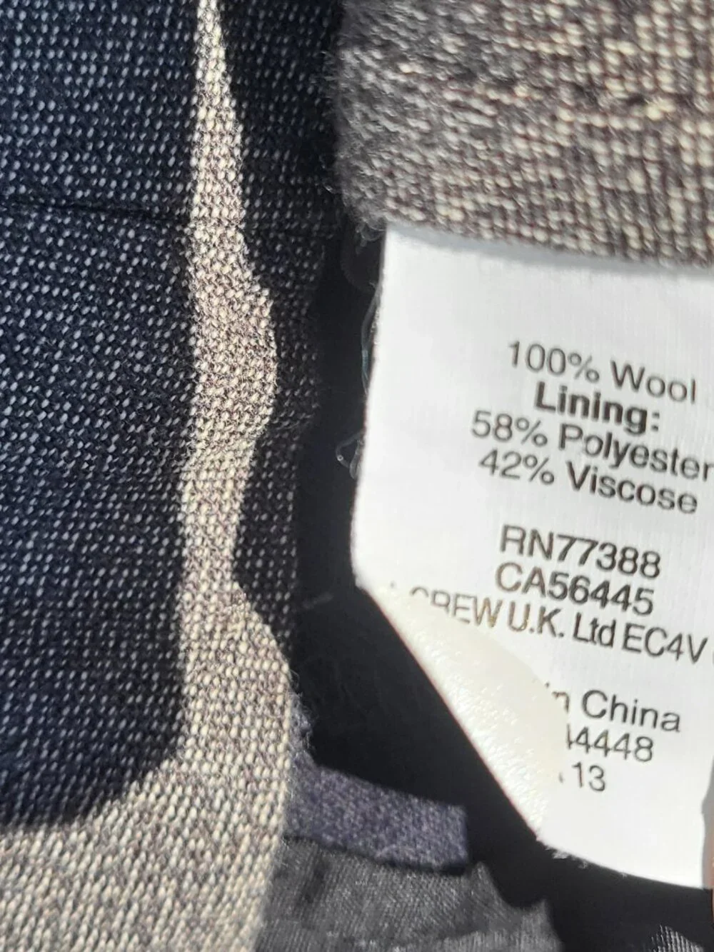 J. Crew Bowery Pants Men's 32x34 Classic Wool Neutral Office City Travel Comfort